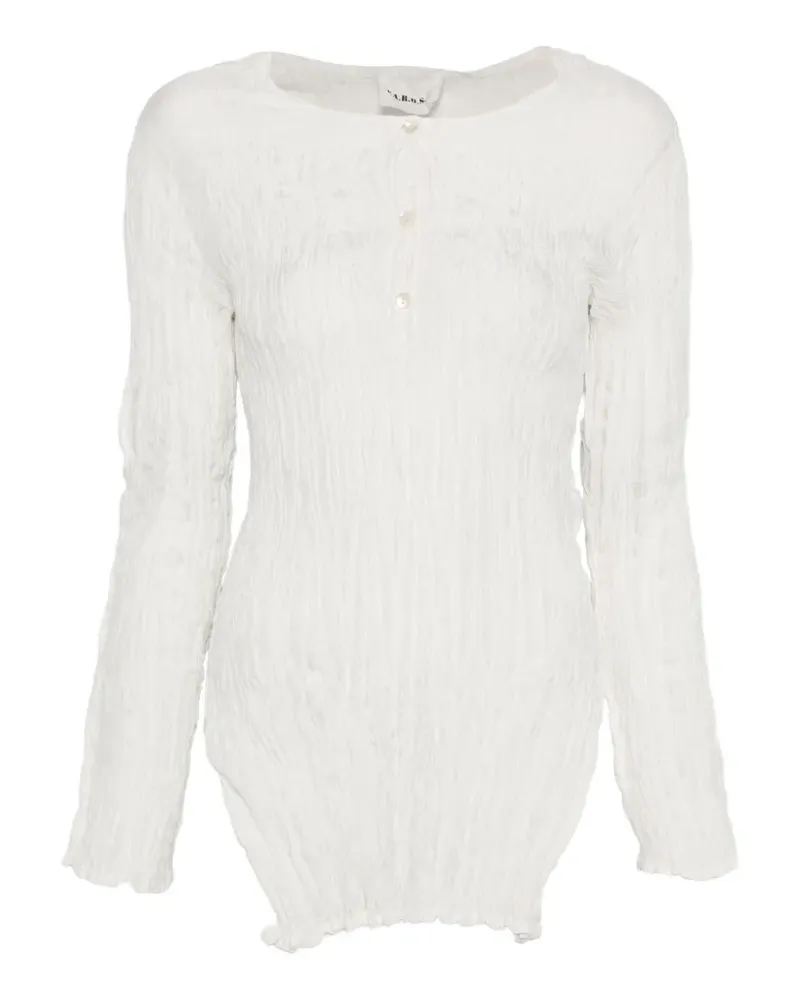 P.A.R.O.S.H. P.A.R.O H. button textured blouse - Weiß Weiß