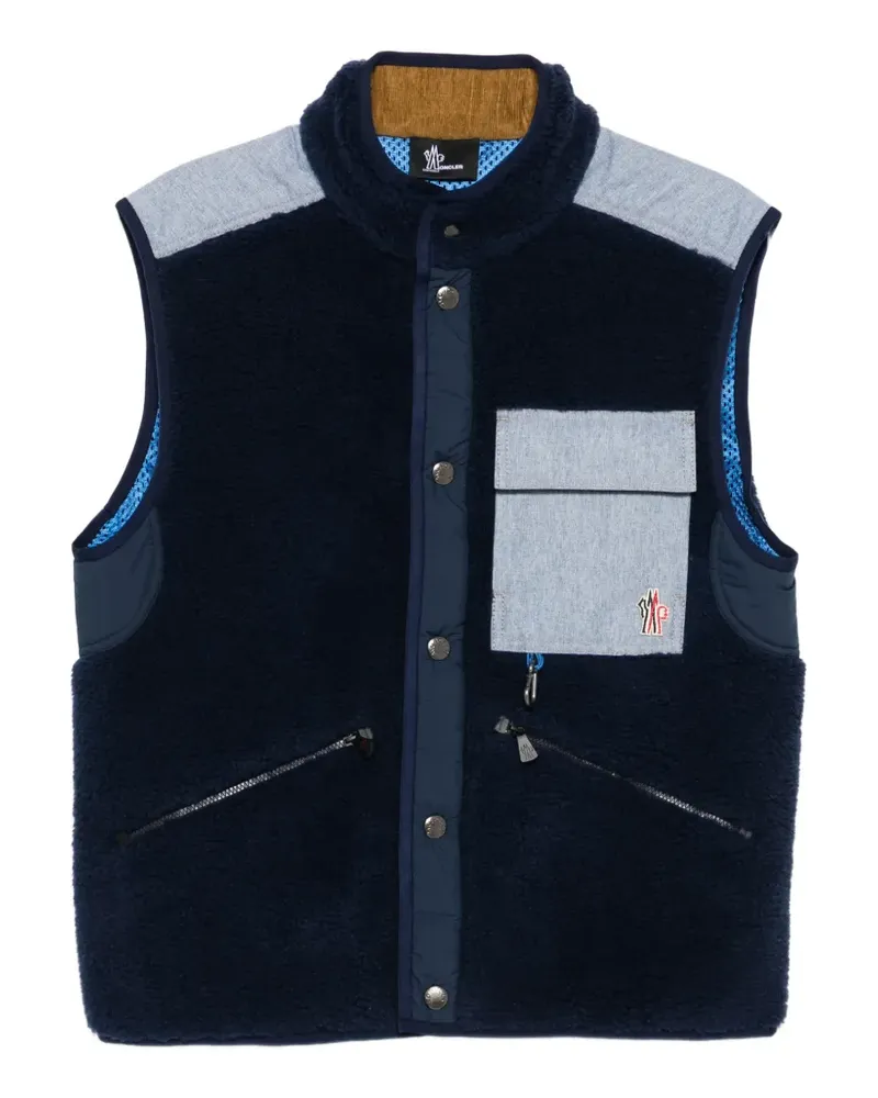 Moncler Weste mit Brusttasche - Blau Blau