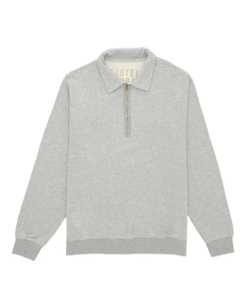 Fortela Yale Pullover mit Viertelreißverschluss - Grau Grau