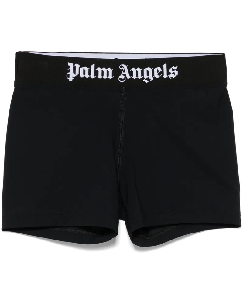 Palm Angels Performance-Shorts mit Logo - Schwarz Schwarz