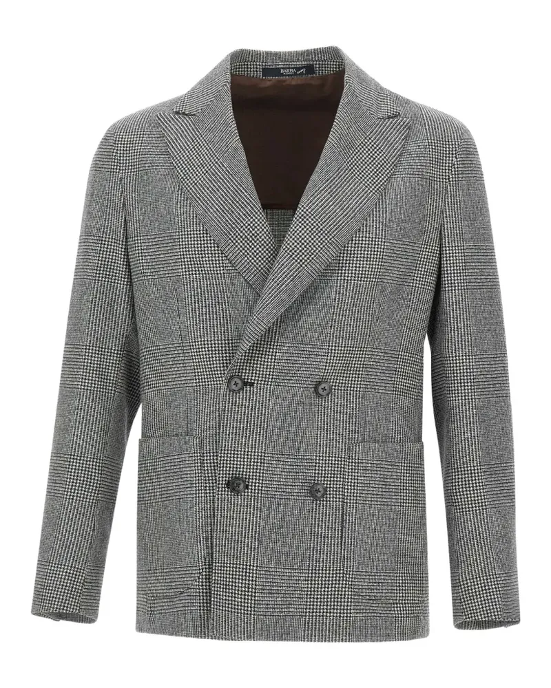 BARBA prince of wales double-breasted blazer - Grau Grau