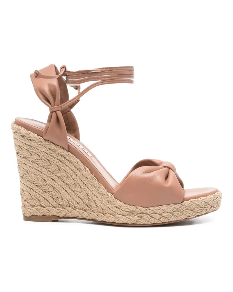 Aquazzura knot wedge heeled espadrilles - Nude Nude