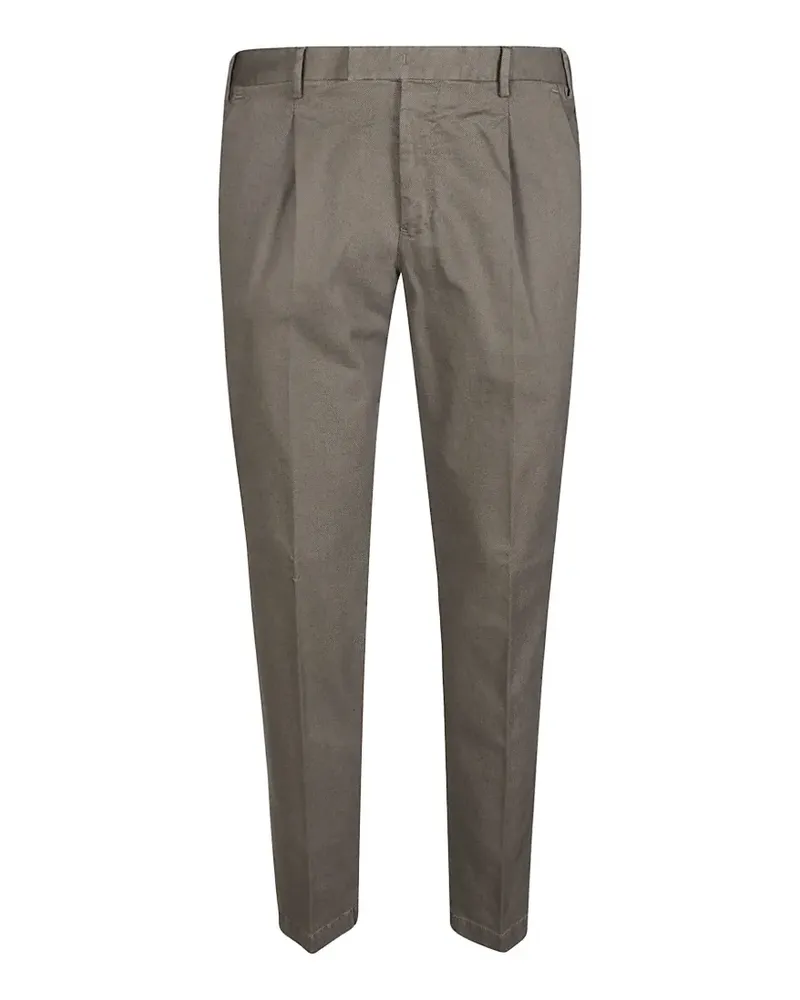 PT TORINO Plissierte Tapered-Hose - Grau Grau