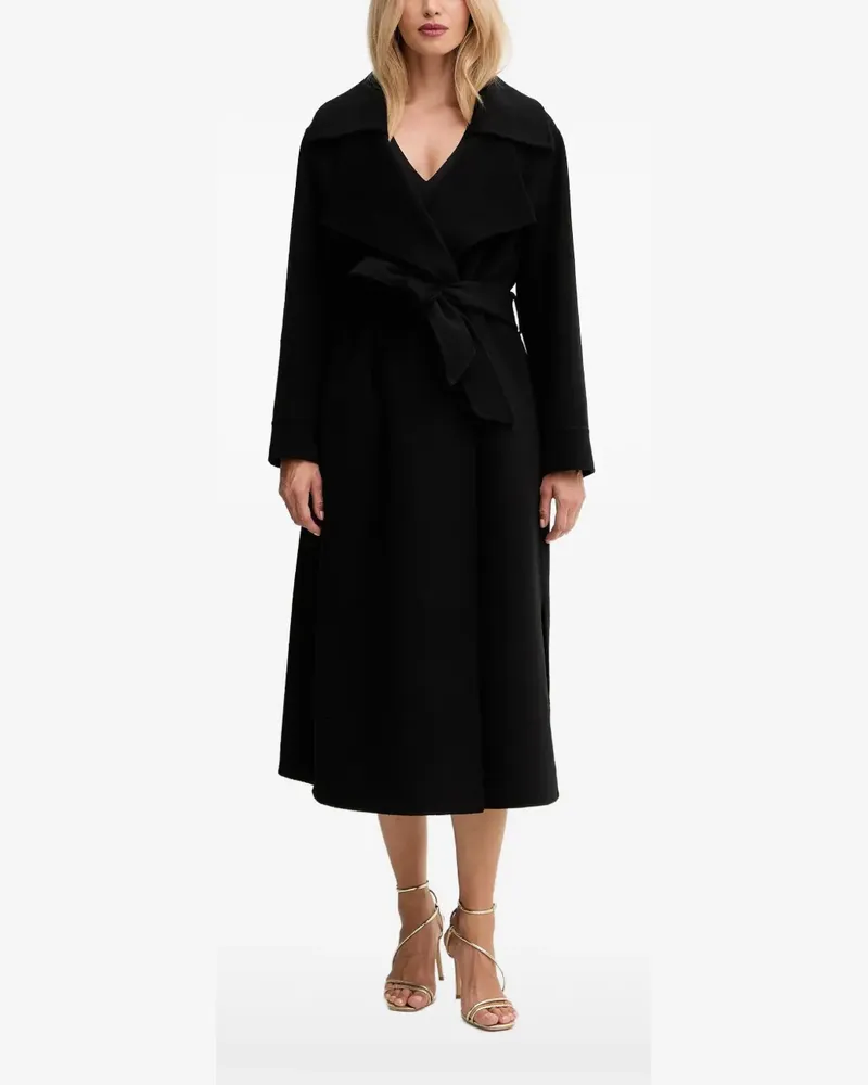 Simona Corsellini Mantel mit Gürtel - Schwarz Schwarz
