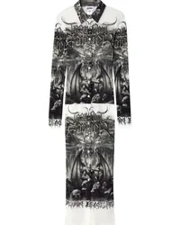 Jean Paul Gaultier Hemdkleid mit Diablo-Print Schwarz