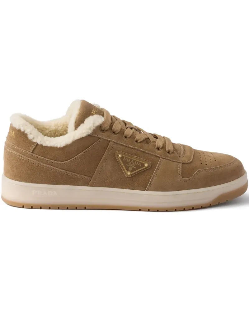 Prada Downtown Sneakers aus Wildleder - Nude Nude
