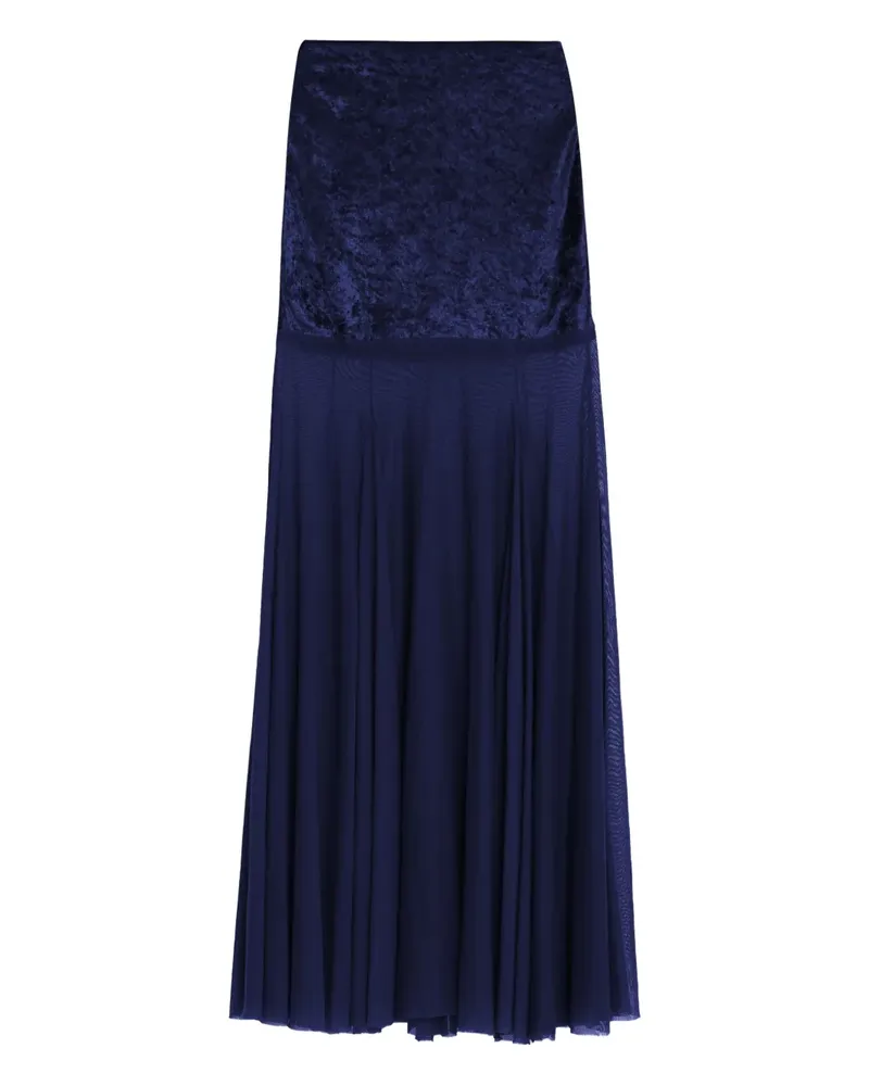 Amir Slama x Astrid panelled maxi skirt - Blau Blau