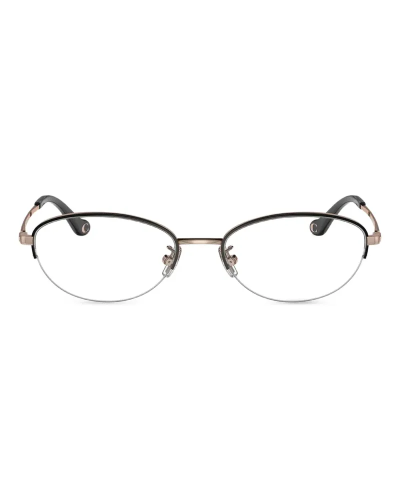 Coach half-rim cat-eye glasses - Schwarz Schwarz