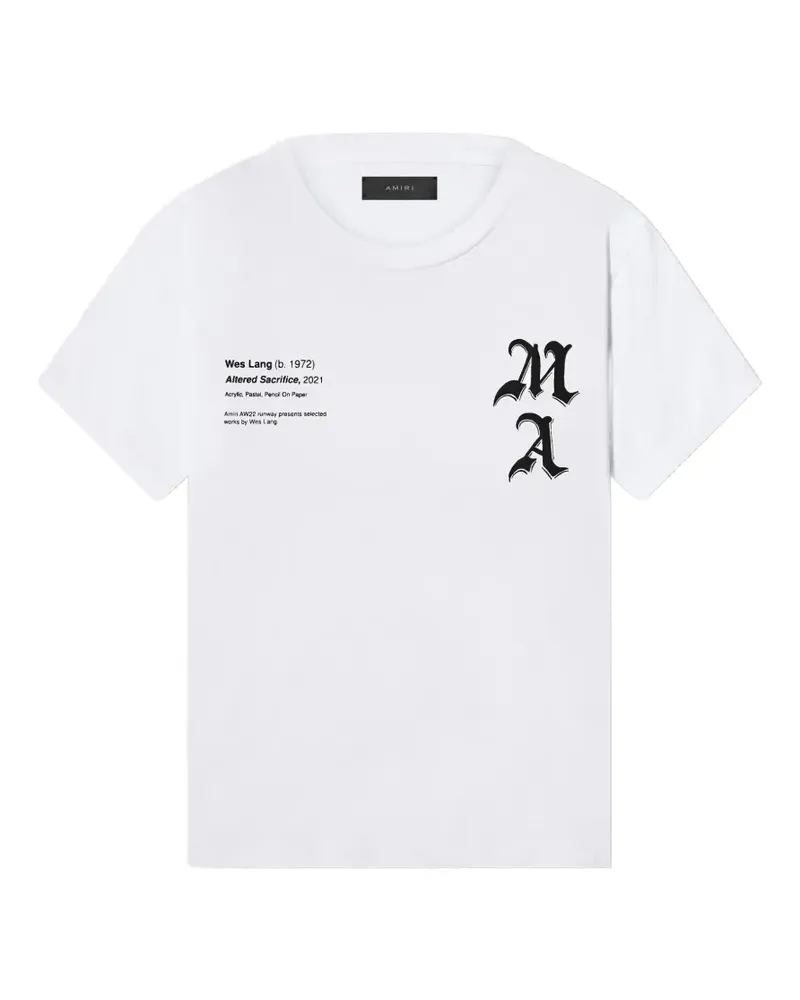 Amiri x Wes Lang Checker Skull cotton T-shirt - Weiß Weiß