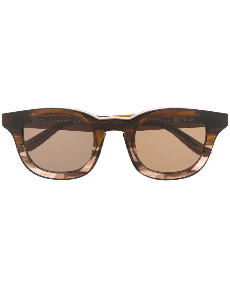 Thierry Lasry Sonnenbrille mit eckigem Gestell - Braun Braun