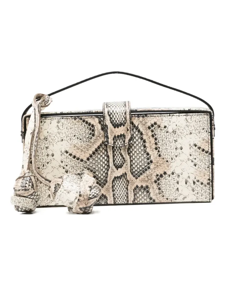 Magda Butrym Apolonia snakeskin-effect shoulder bag - Nude Nude