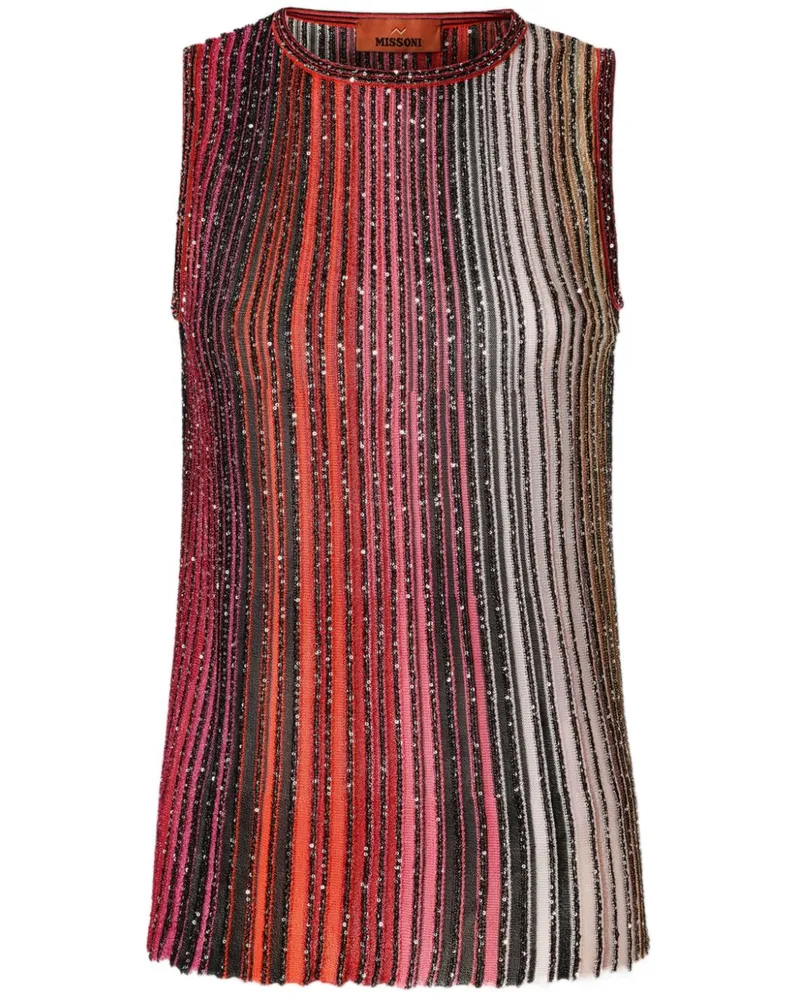 Missoni Oberteil mit Pailletten - Rot Rot