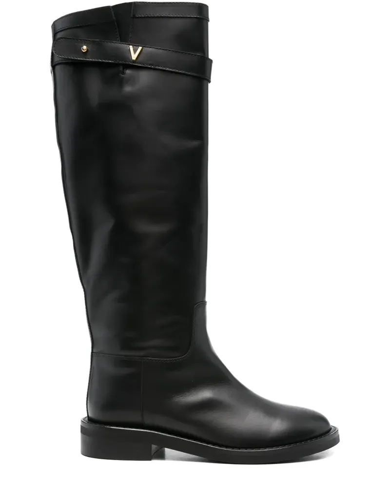 Via Roma 15 Stiefel mit Schnallenverschluss 30mm - Schwarz Schwarz