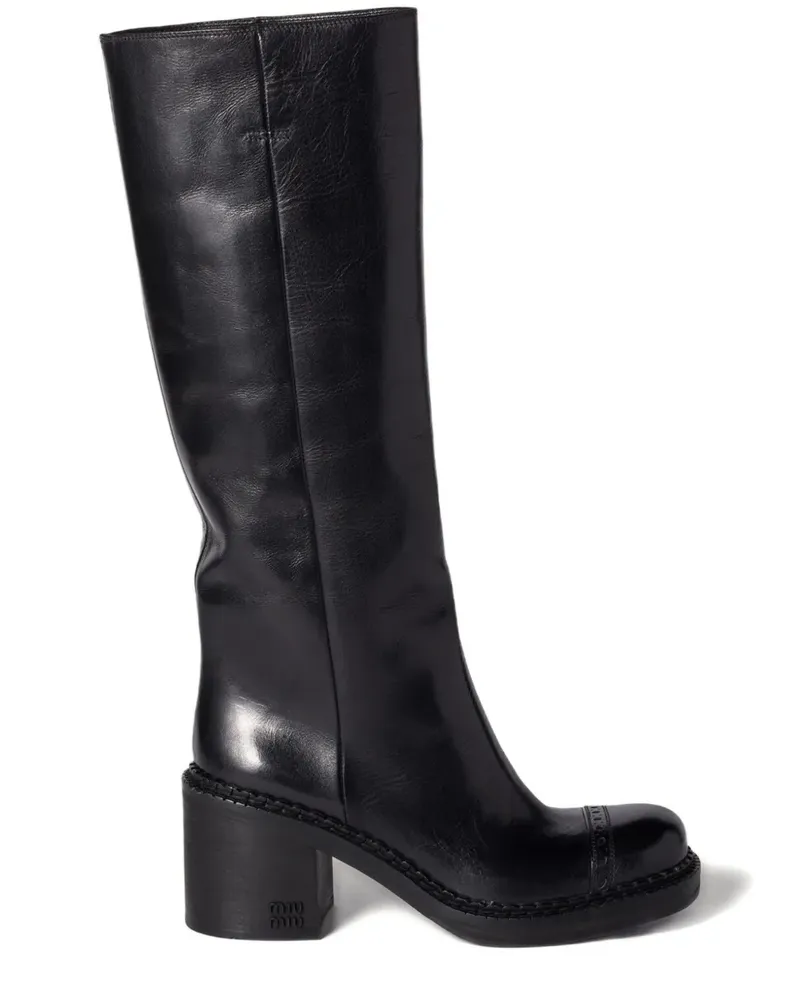 Miu Miu Stiefel 75mm - Schwarz Schwarz