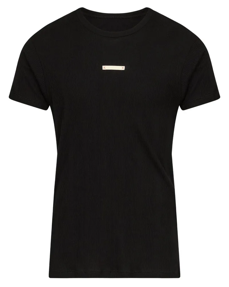 Maison Margiela T-Shirt mit Ziernähten - Schwarz Schwarz