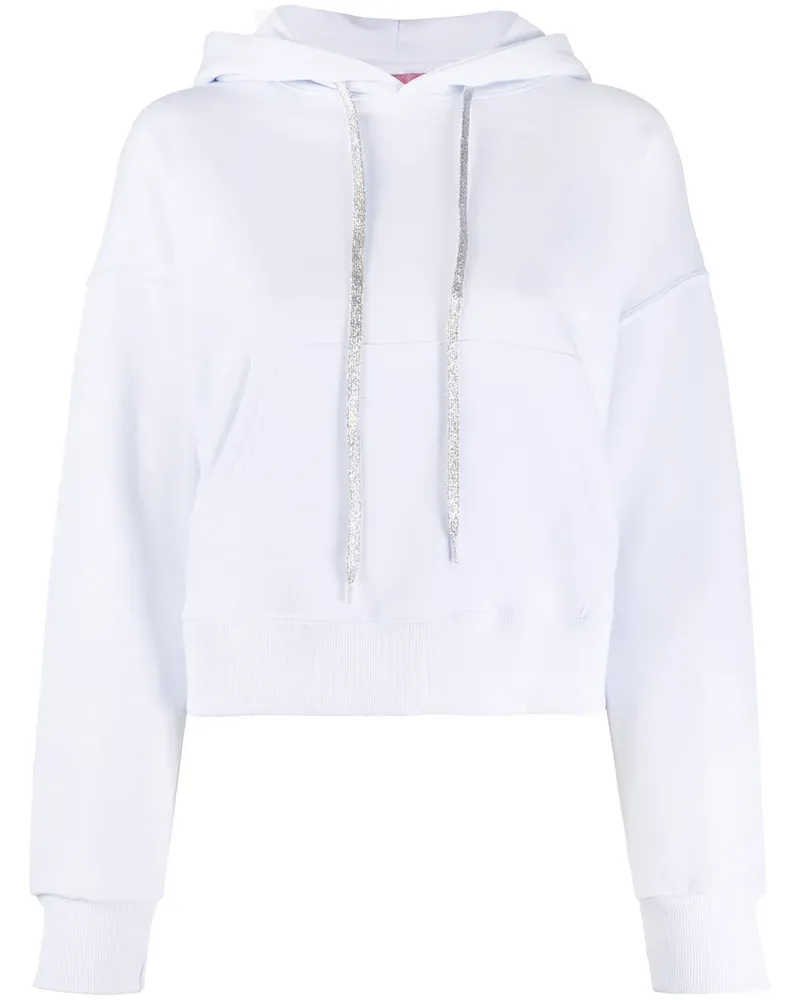 Chiara Ferragni Cropped-Kapuzenpullover - Weiß Weiß