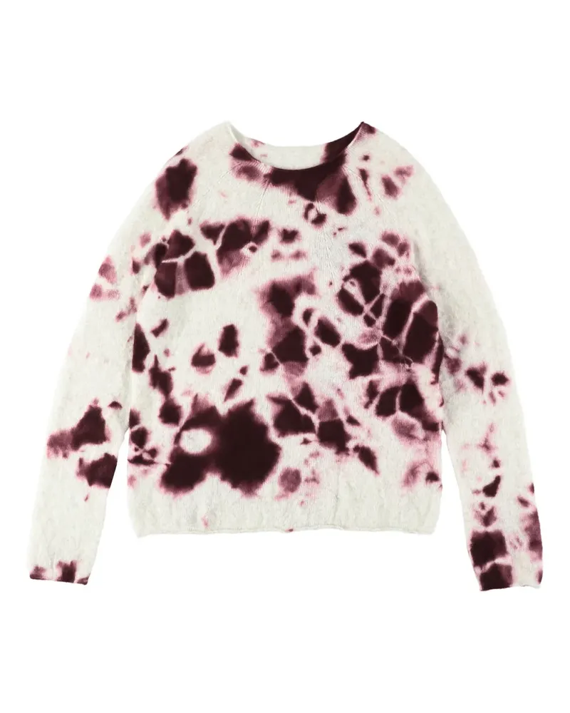 Suzusan Pullover mit Batikmuster - Weiß Weiß