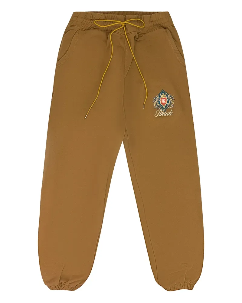 RHUDE logo-embroidered drawstring-waist track pants - Braun Braun