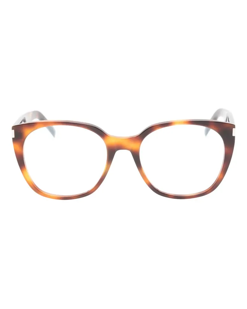 Saint Laurent Brille mit rundem Gestell - Braun Braun