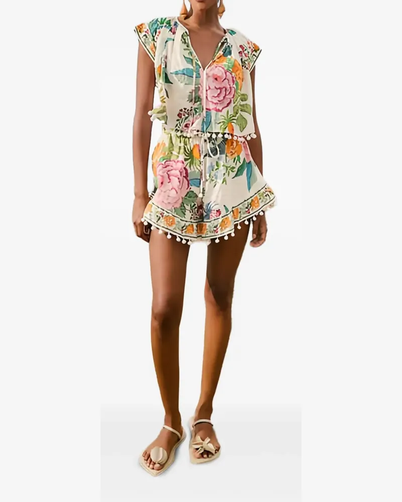 FARM Rio Sweet Bloom Shorts mit Blumen-Print - Nude Nude