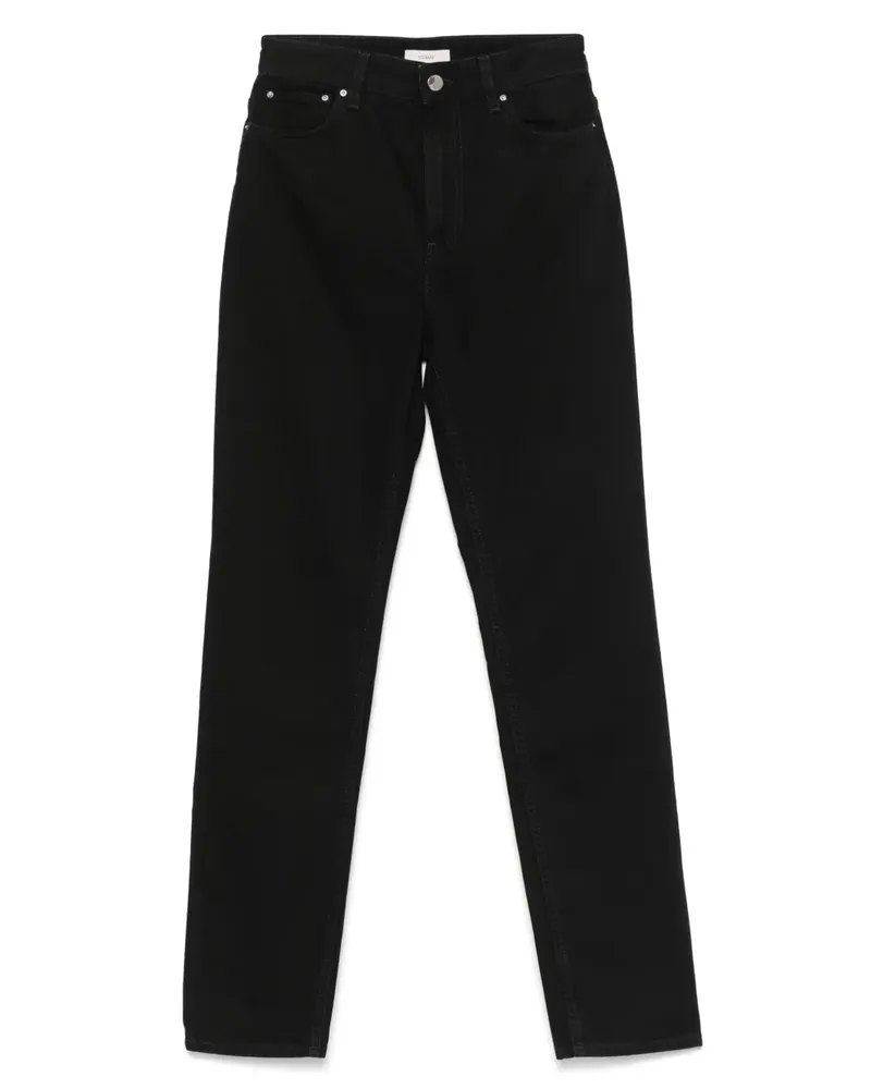 Totême Jeans mit Logo-Patch - Schwarz Schwarz