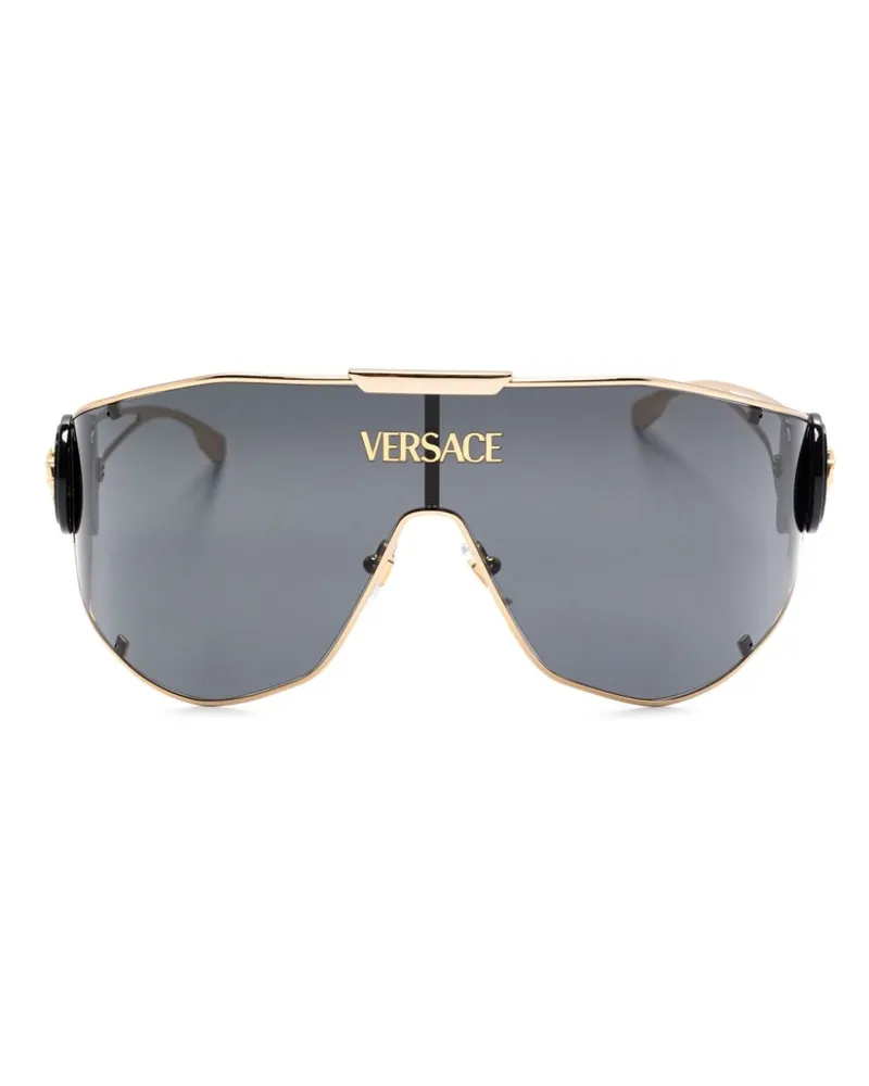 Versace Geometrische Medusa Sonnenbrille - Gold Gold