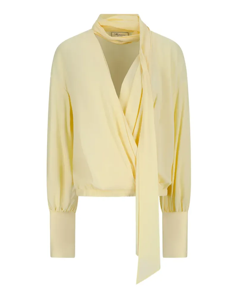 Blumarine tie-neck blouse - Gelb Gelb