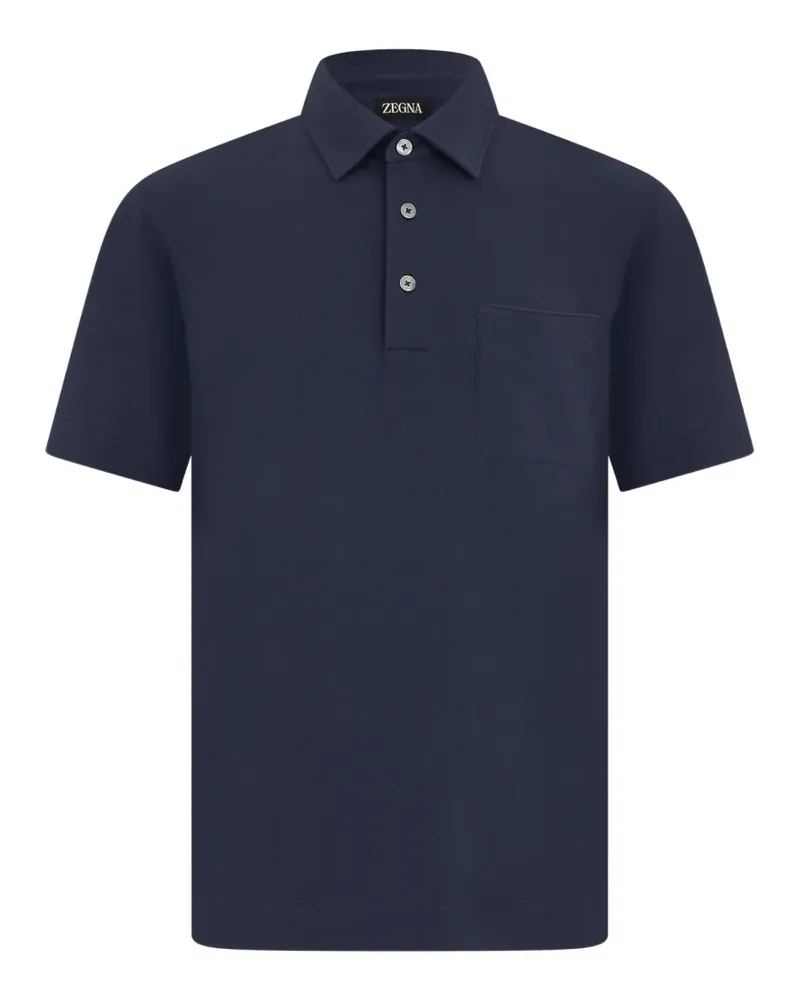 Ermenegildo Zegna short-sleeve pocket polo shirt - Blau Blau