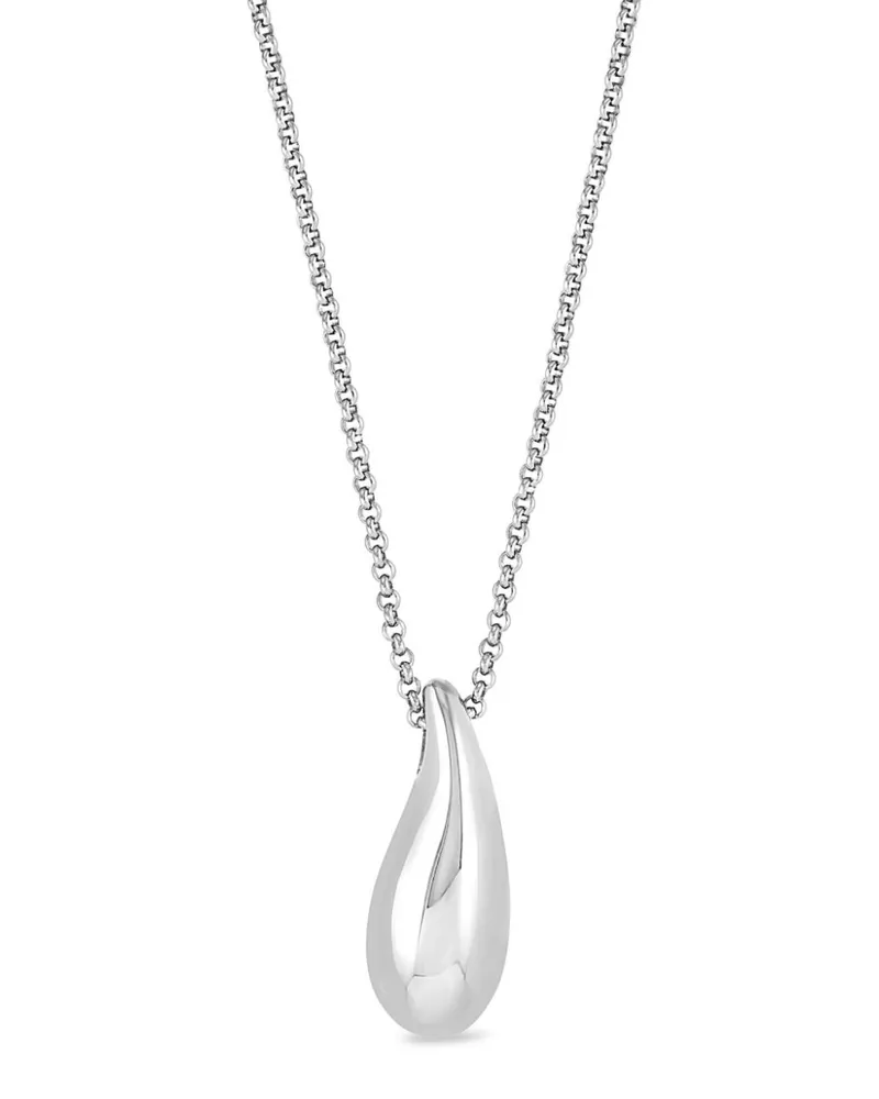 Dower & Hall Lucky Teardrop Halskette - Silber Silber
