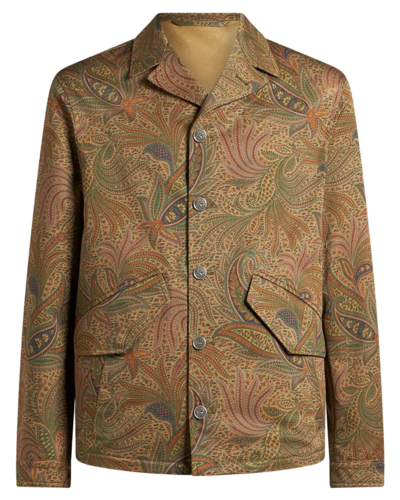 Etro Balmacaan Hemdjacke - Braun Braun