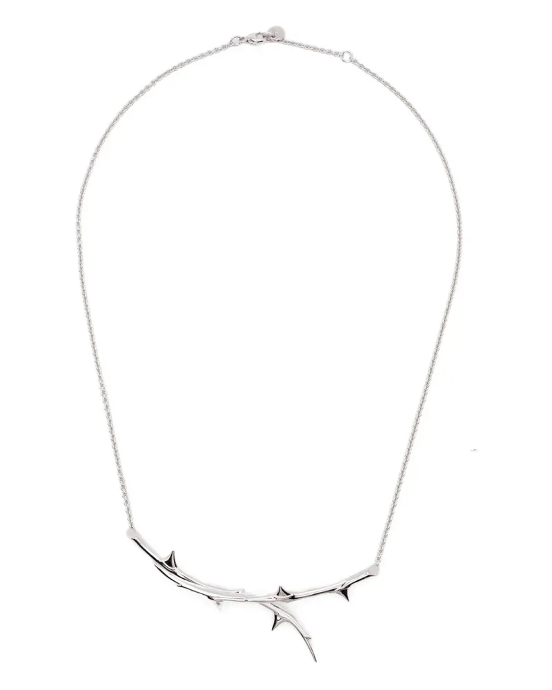 Shaun Leane silver Rose thorn horizontal necklace - Silber Silber
