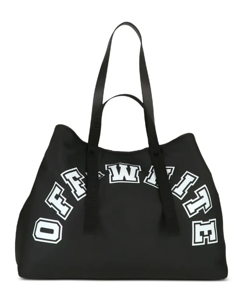 OFF-WHITE logo-print tote bag - Schwarz Schwarz