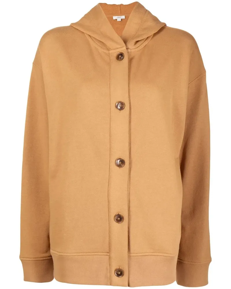 Vince Hoodie mit Knöpfen - Braun Braun
