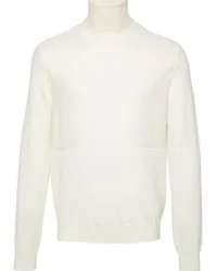 Jil Sander Fein gestrickter Pullover Weiß