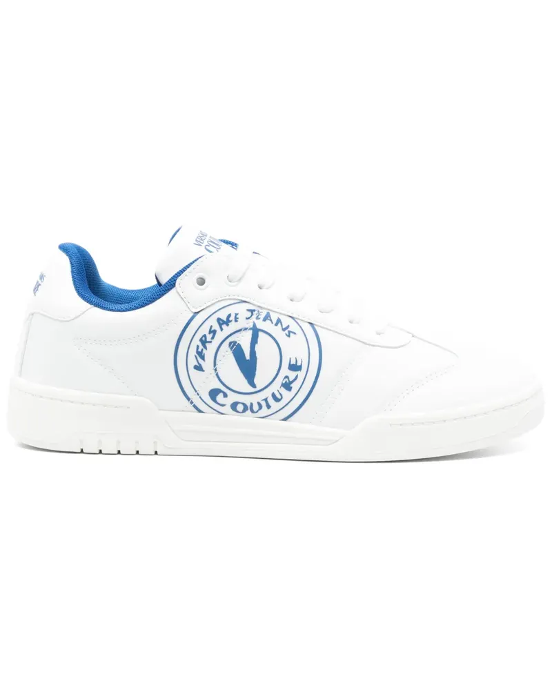Versace Jeans Court 88 Sneakers mit V-Emblem - Weiß Weiß