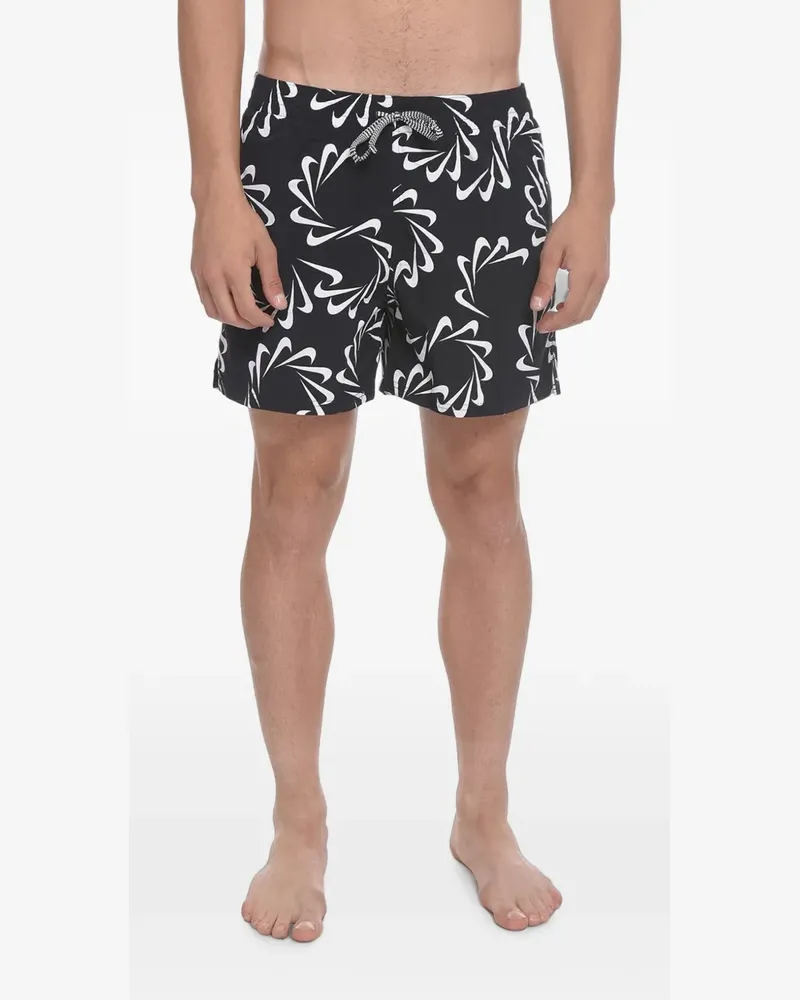 Nike Shorts mit Swoosh-Print - Schwarz Schwarz