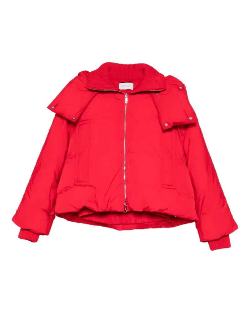 SPORTMAX ribbed collar jacket - Rot Rot