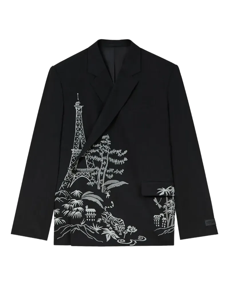 Kenzo Einreihiges Sakko - Schwarz Schwarz
