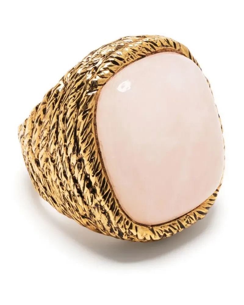 Aurélie Bidermann Vergoldeter Ring mit Quarz Gold