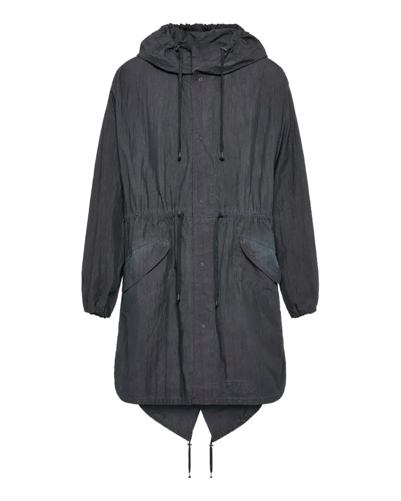Maison Margiela hooded drawstring parka coat - Grau Grau