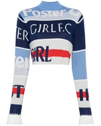 Poster Girl Pullover mit Logo-Intarsie Blau