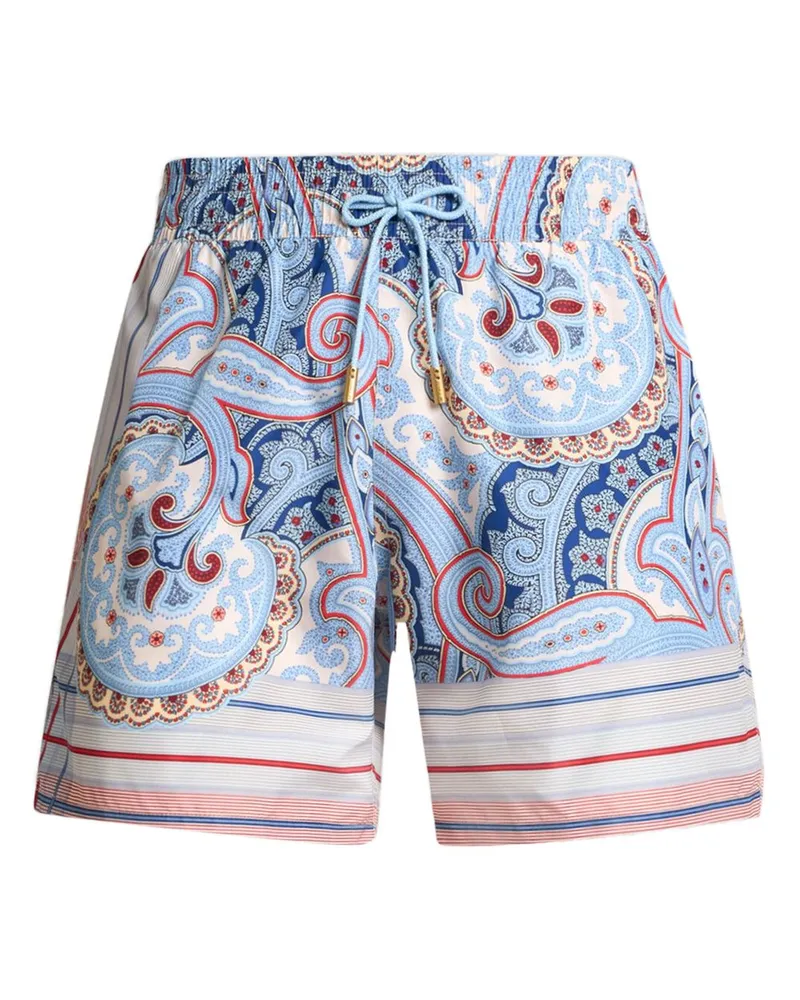 Etro Badeshorts mit Paisley-Print - Blau Blau