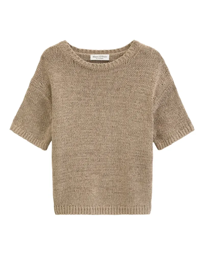 Marc O'Polo short-sleeve knit sweater - Braun Braun