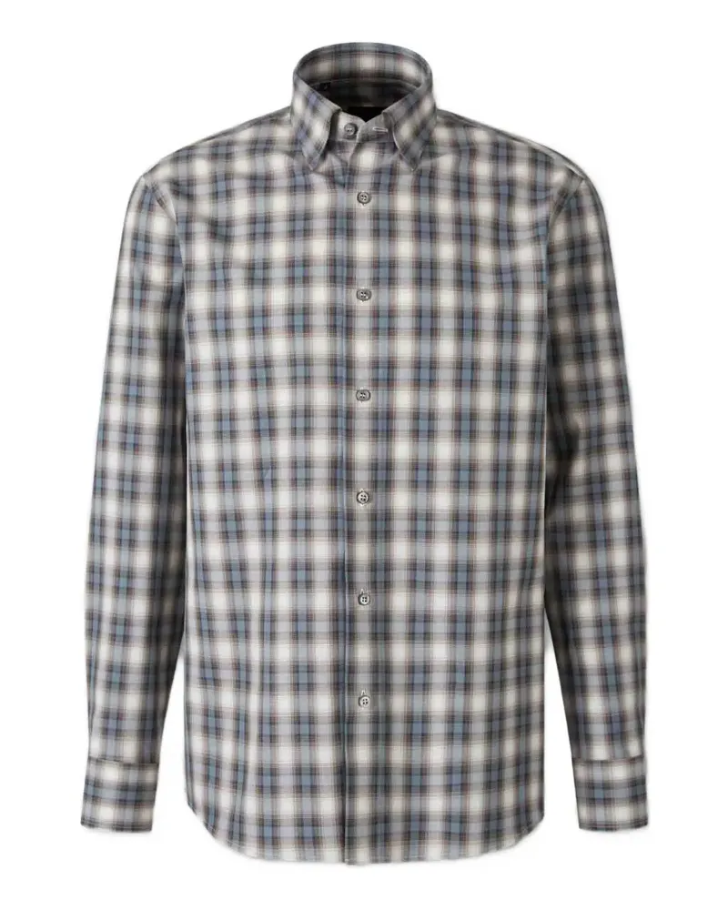 Brioni Kariertes Hemd - Blau Blau