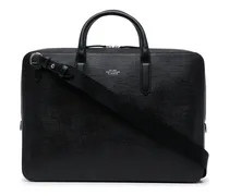 Strukturierte Laptoptasche - Schwarz