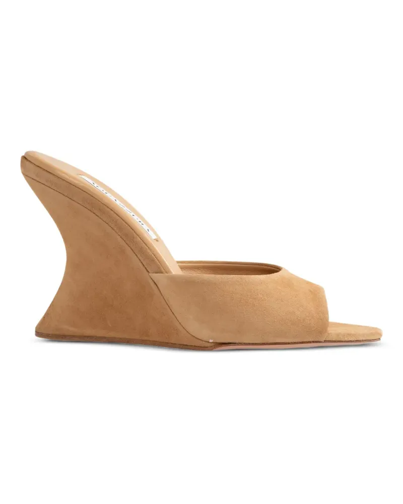 Aquazzura Bisous Wedge-Mules - Braun Braun