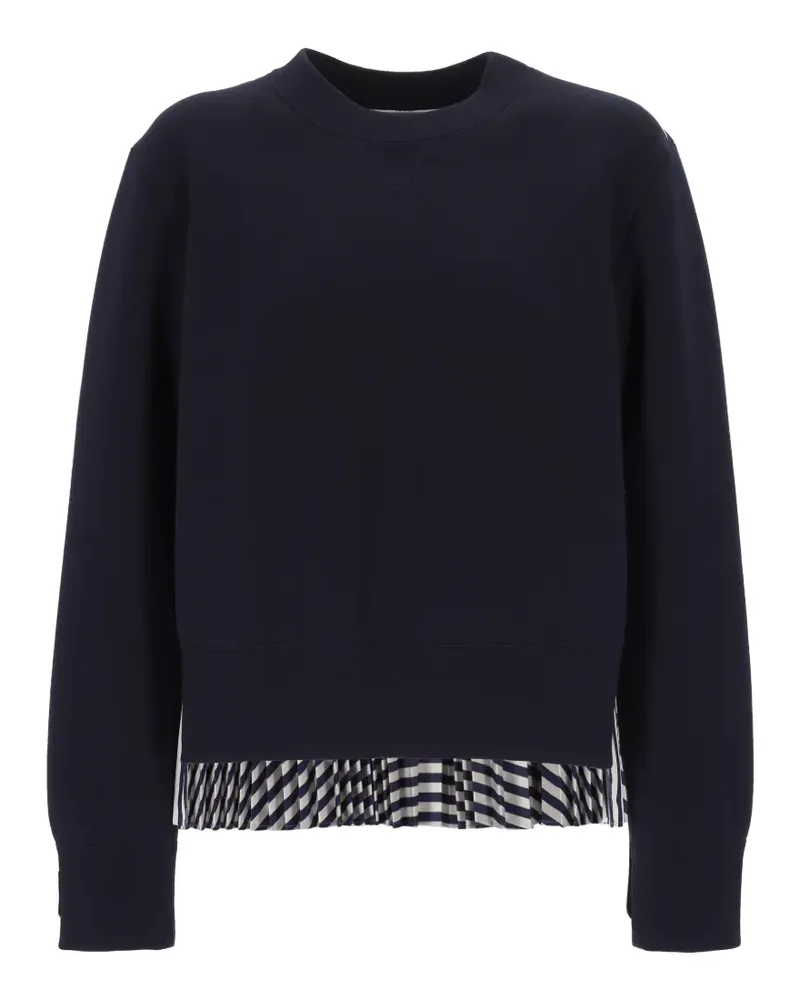 Sacai striped pleated sweater - Blau Blau