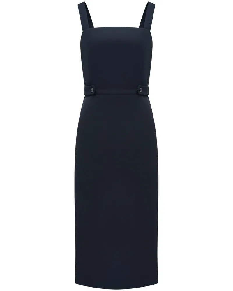 12 STOREEZ Maxikleid mit eckigem Ausschnitt - Schwarz Schwarz