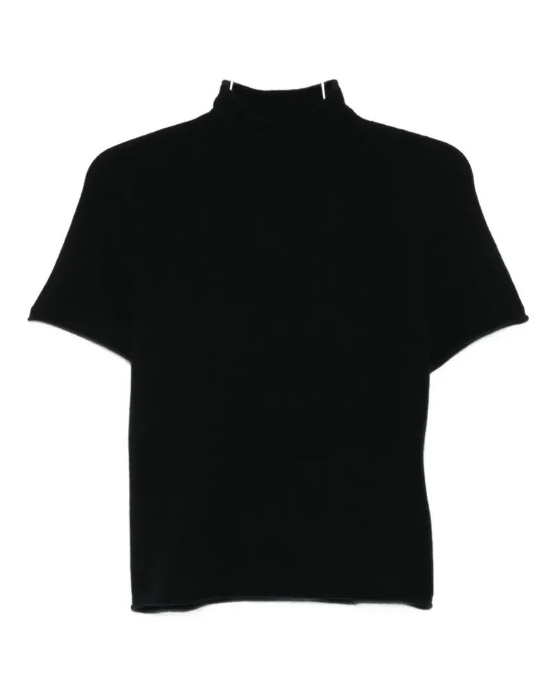 Drykorn Kurzärmeliger Finia_2 Pullover mit Stehkragen - Schwarz Schwarz