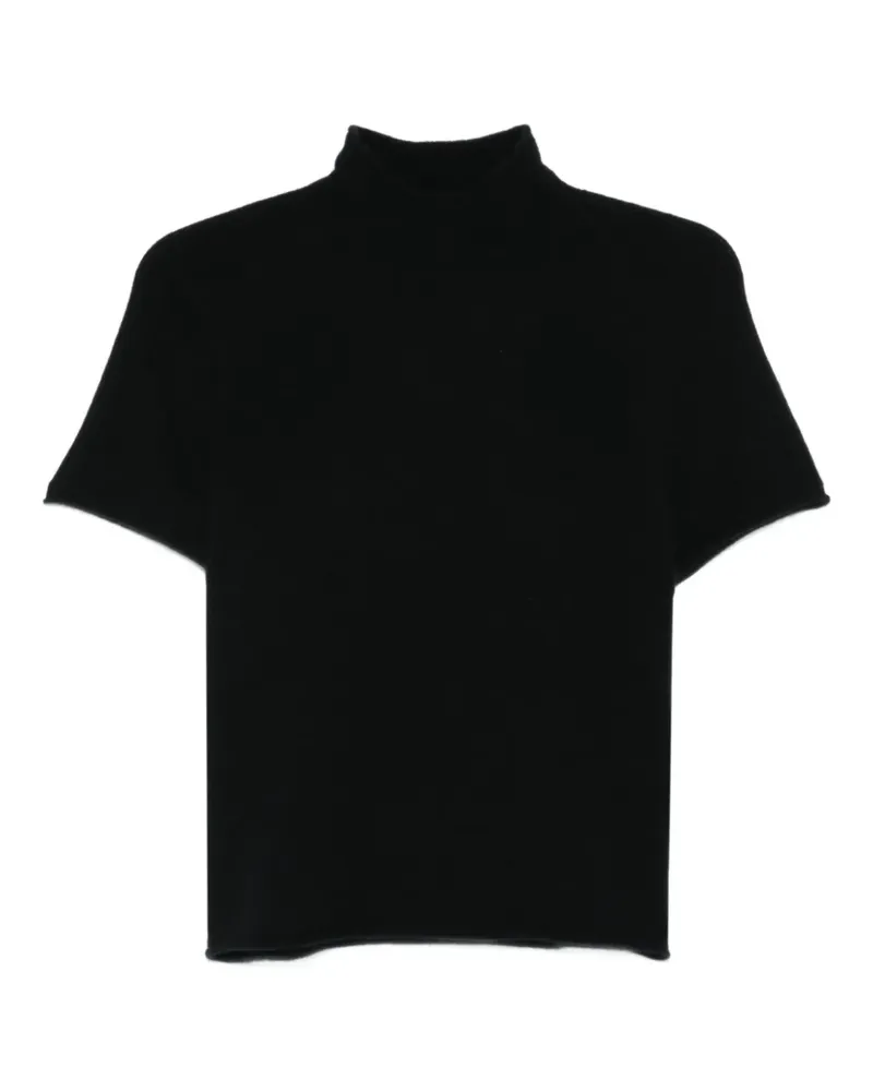 Drykorn Kurzärmeliger Finia_2 Pullover mit Stehkragen - Schwarz Schwarz